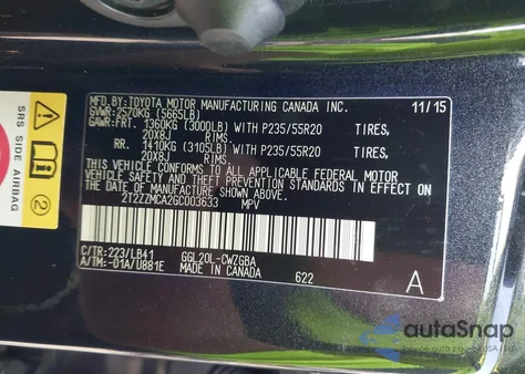 2016 Lexus Rx 350 from USA, damaged, VIN 2T2ZZMCA2GC003633